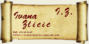 Ivana Zličić vizit kartica